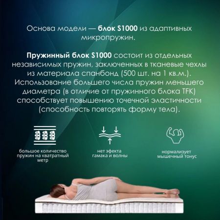 Матрас EveRest Рестфом Бикокос 20 S1000 (Рестфом&nbsp;Бикокос&nbsp;20&nbsp;S1000)